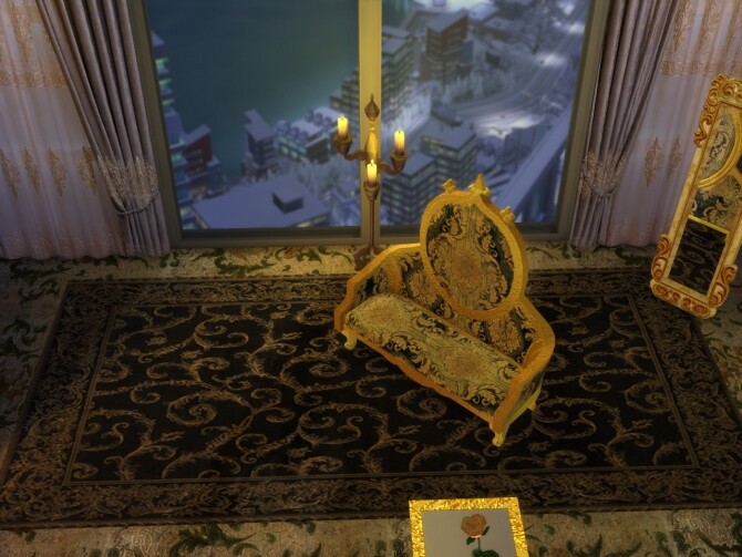 Sims 4 Deluxe Rugs Gold Gilded at Anna Quinn Stories