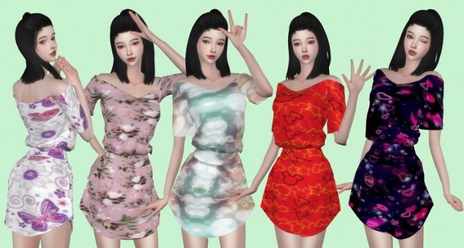 Sims 4 House fashion dress at Simjigi