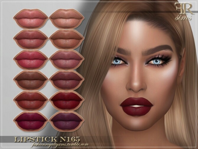 Sims 4 FRS Lipstick N165 by FashionRoyaltySims at TSR