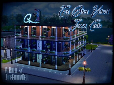 The Blue Velvet Jazz Club (No CC) by JudeEmmaNell at Mod The Sims