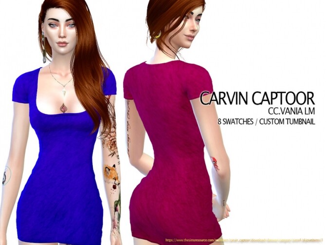 Sims 4 Vania LM dress by carvin captoor at TSR