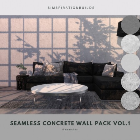 Seamless Concrete Wall Pack Vol.1 at Simspiration Builds