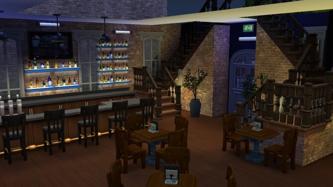 Sims 4 The Blue Velvet Jazz Club (No CC) by JudeEmmaNell at Mod The Sims