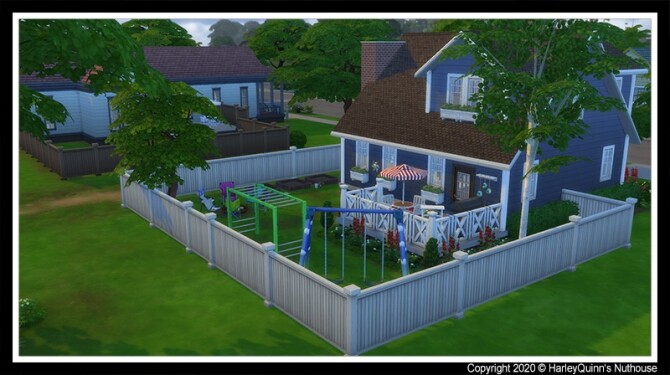 Sims 4 155 Oak Street home at Harley Quinn’s Nuthouse