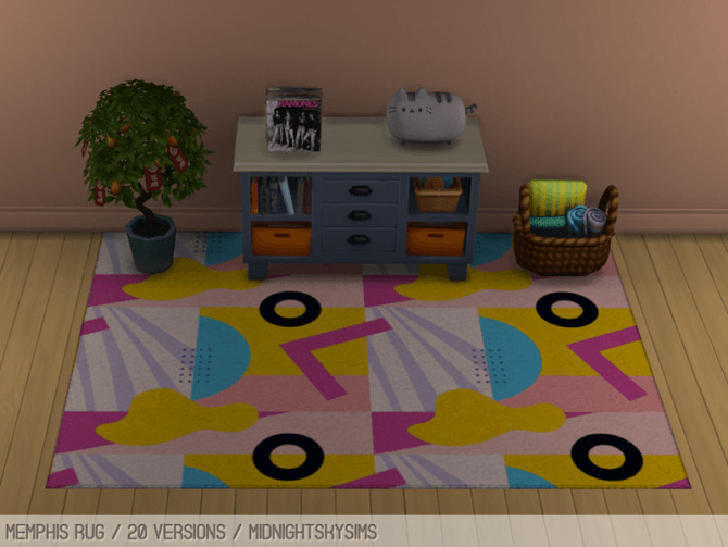 Sims 4 Memphis rugs at Midnightskysims