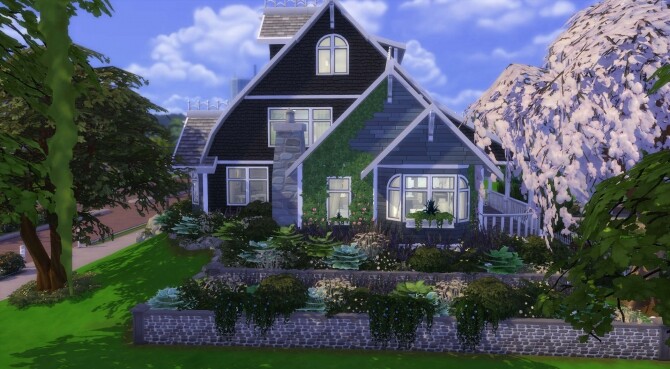 Sims 4 Tranquil Cottage 5 Bed 4 Bath by PolarBearSims at Mod The Sims