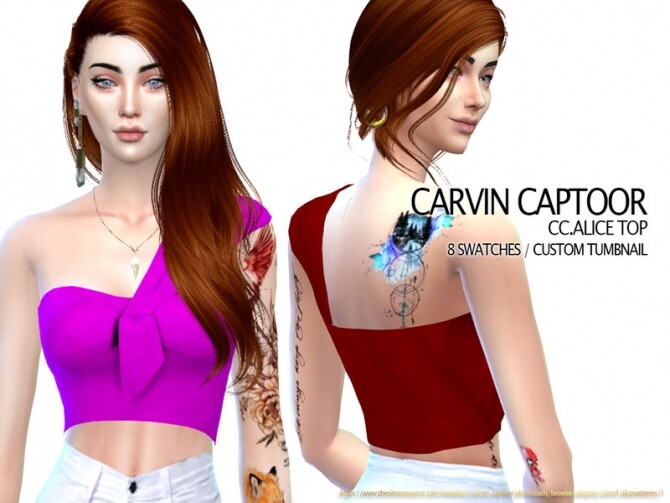 Sims 4 Alice Top by carvin captoor at TSR