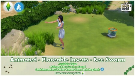 Animated Placeable Insects – Bee Swarm by Bakie at Mod The Sims