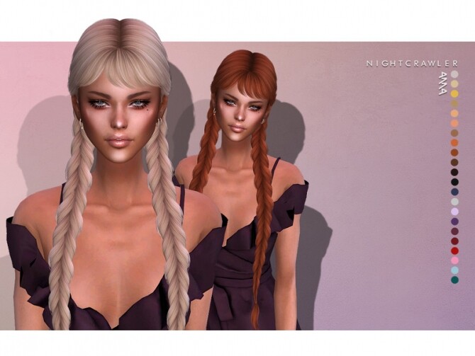 Sims 4 Anna HAIR by Nightcrawler Sims at TSR