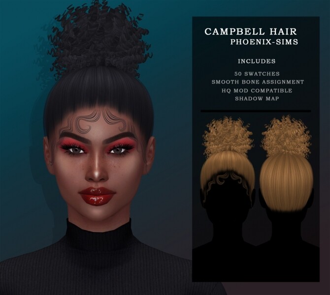Sims 4 NIKITA & CAMPBELL HAIRS at Phoenix Sims