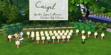 Caigel Garden Sign Collection at Mod The Sims