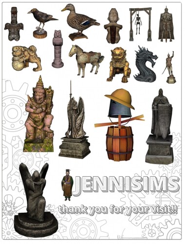 Decorative Statues Items At Jenni Sims Sims Updates