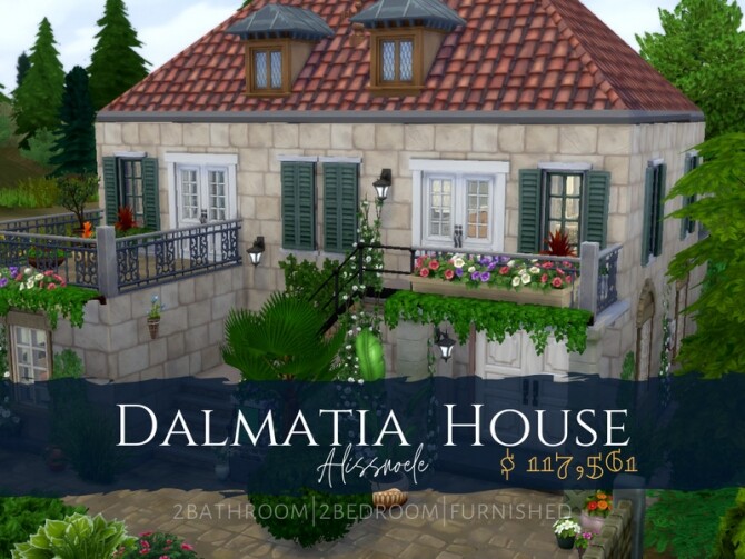 Sims 4 Dalmatia House by Alissnoele at TSR