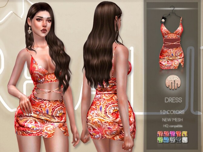 Sims 4 Dress BD240 by busra tr at TSR