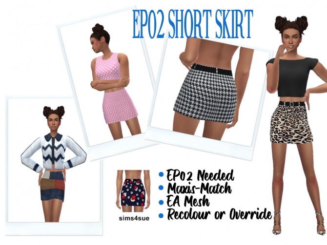 Sims 4 EP02 SHORT SKIRT at Sims4Sue