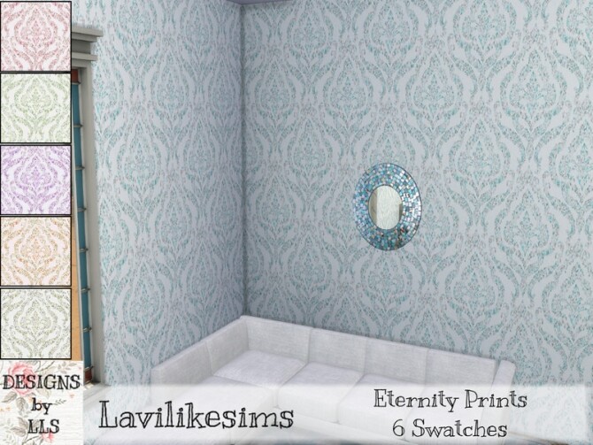 Sims 4 Eternity Print Wallpaper by lavilikesims at TSR
