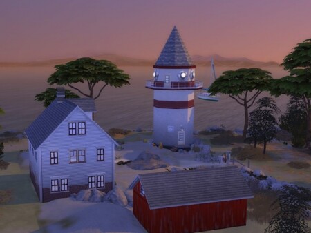 Fyrvokterboligen lighthouse keeper’s house at KyriaT’s Sims 4 World
