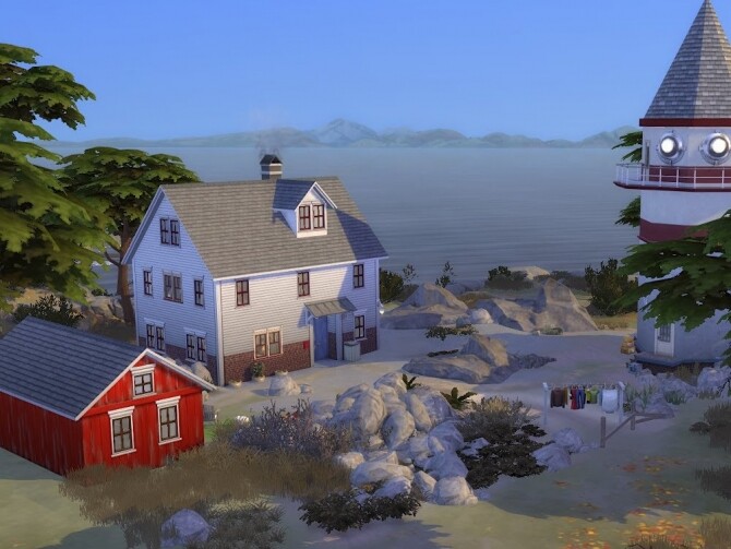 Sims 4 Fyrvokterboligen lighthouse keepers house at KyriaT’s Sims 4 World