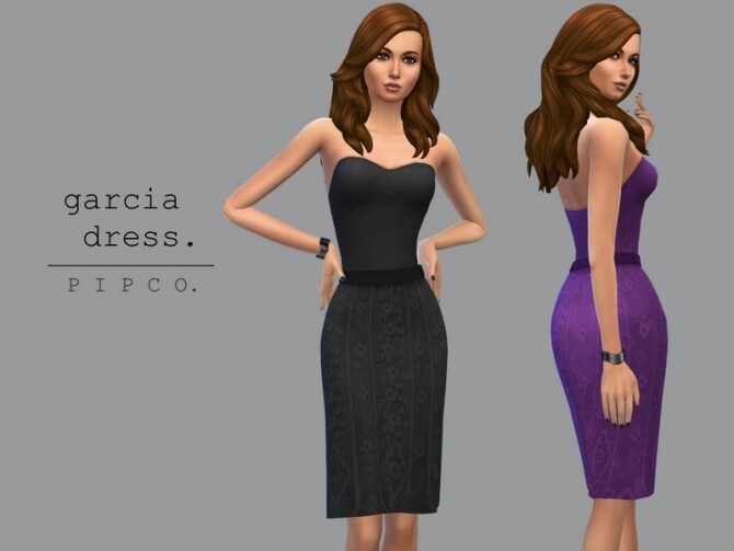 Sims 4 Garcia dress by Pipco at TSR