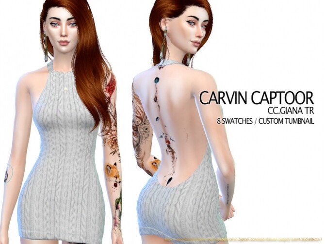 Sims 4 Giana TR dress by carvin captoor at TSR