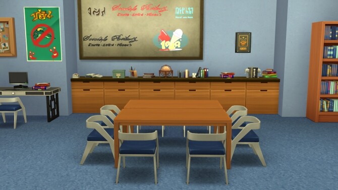 Sims 4 Group Study Room F Community by fabfrnkie at Mod The Sims