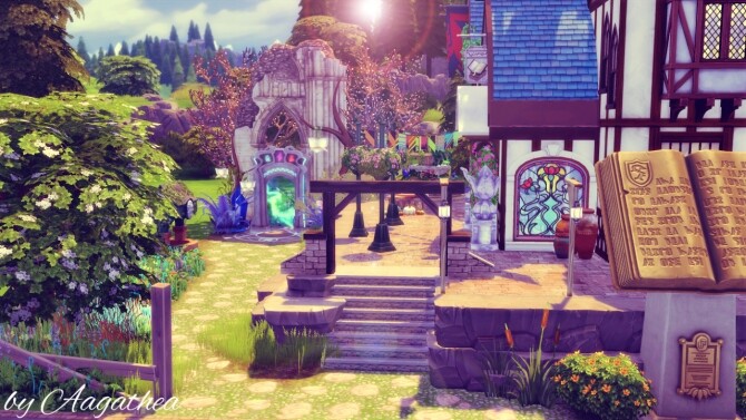 Sims 4 House of Elves Knowledge library at Agathea k