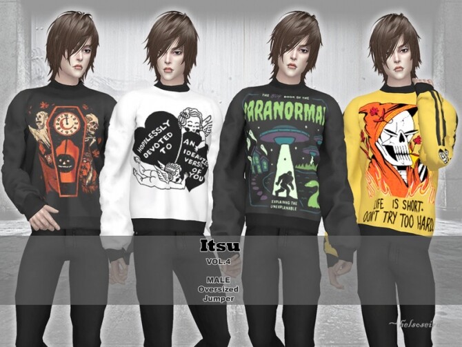 Sims 4 ITSU Vol.4 Male Jumper by Helsoseira at TSR