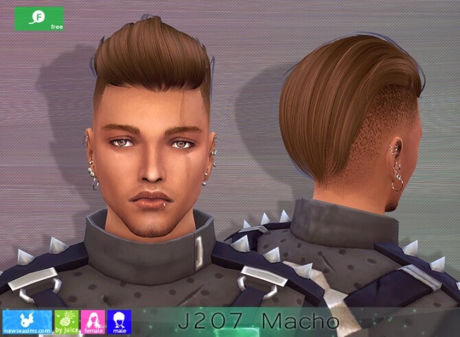 Sims 4 J208 Macho hair M&F at Newsea Sims 4