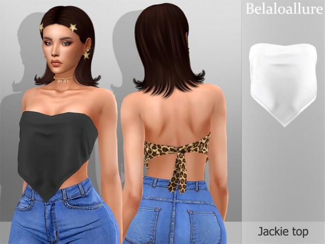 Sims 4 Belaloallure Jackie top by belal1997 at TSR