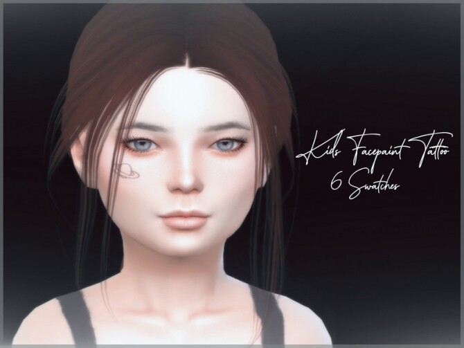 Sims 4 Kids Facepaint Tattoo V1 by Reevaly at TSR