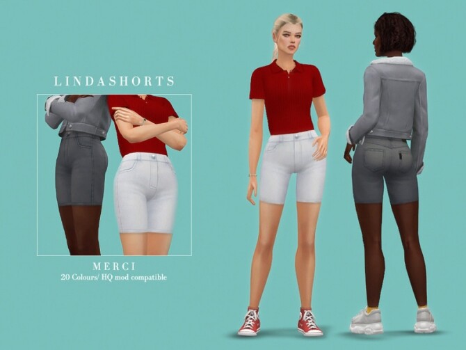 Sims 4 Linda Shorts by Merci at TSR