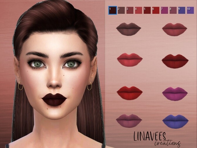 Sims 4 Lipstick Eva by linavess at TSR