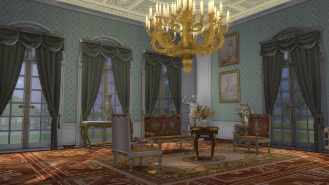 Sims 4 Marie Antoinette Boudoir Wall Set at Regal Sims