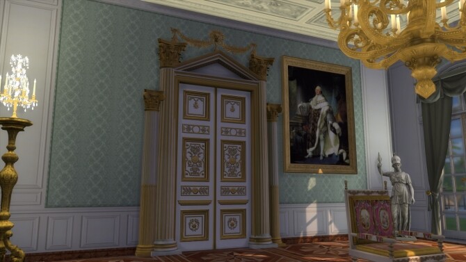 Sims 4 Marie Antoinette Boudoir Wall Set at Regal Sims