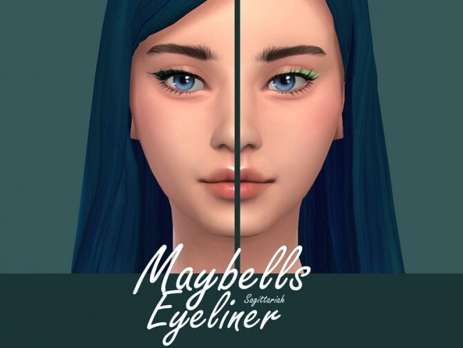 Sims 4 Maybells Eyeliner by Sagittariah at TSR