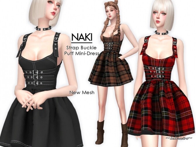 Sims 4 NAKI Mini Dress by Helsoseira at TSR