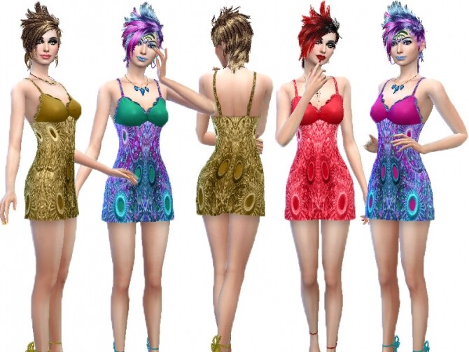 Sims 4 Rings mini dress by TrudieOpp at TSR