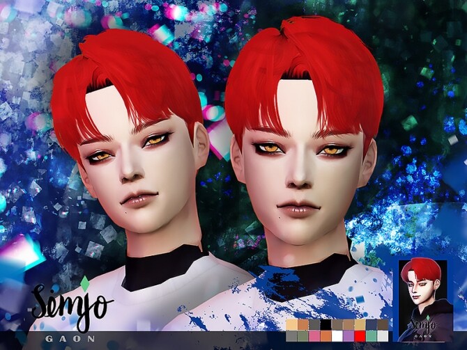 Sims 4 S1 Gaon hair for males by KIMSimjo at TSR