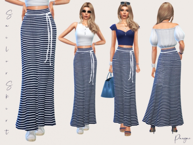 Sailor Skirt by Paogae at TSR » Sims 4 Updates