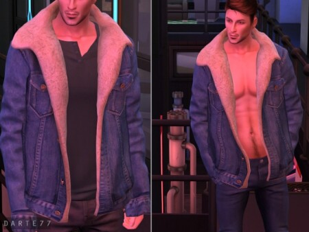 Sherpa Trucker Jacket Male Acc by Darte77 at TSR » Sims 4 Updates