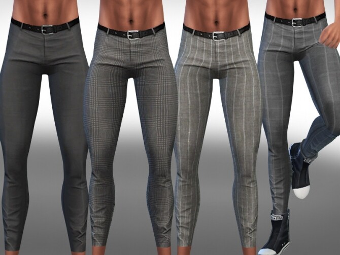 Sims 4 Skinny Fit Men Trousers by Saliwa at TSR