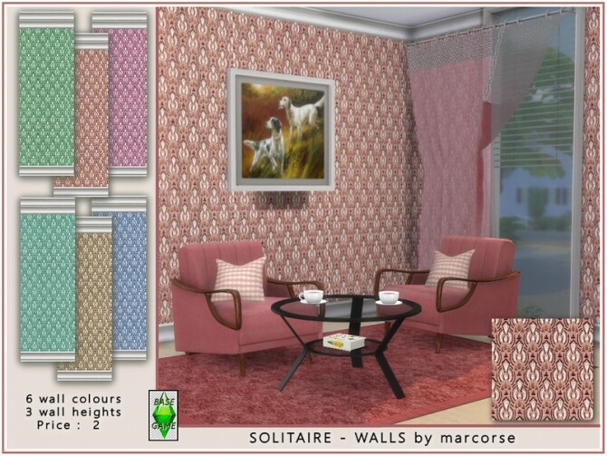 Sims 4 Solitaire walls by marcorse at TSR