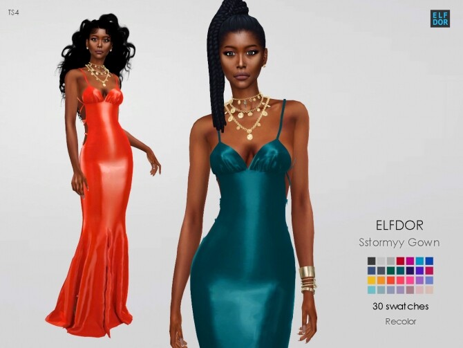 Sims 4 Sstormyy Gown RC at Elfdor Sims