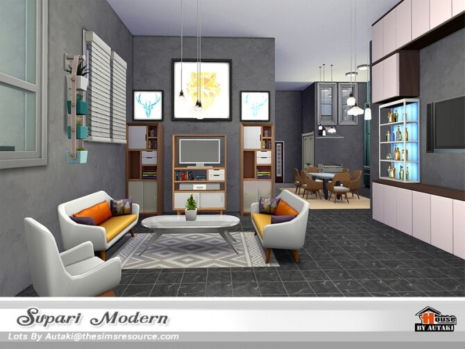 Sims 4 Supari Modern House by autaki at TSR