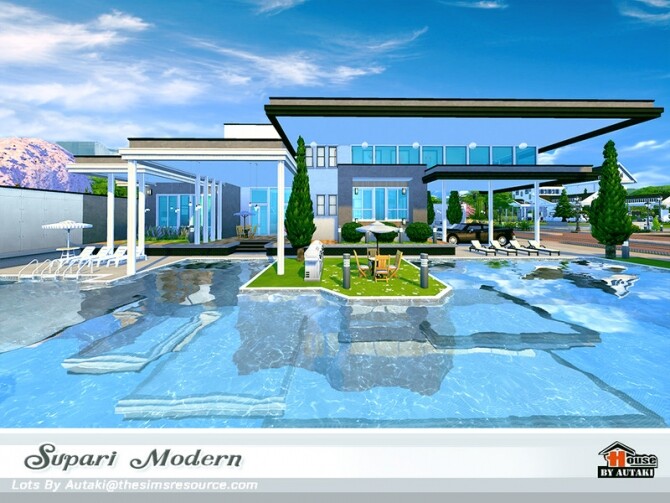 Sims 4 Supari Modern House by autaki at TSR