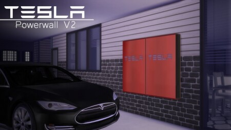 Tesla’s Powewall wall Decoration by mule123 at Mod The Sims