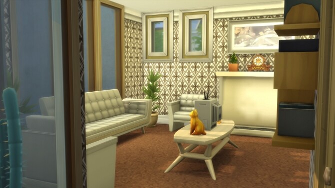 Sims 4 Edsel Villa Mid Century Modern Home by DominoPunkyHeart