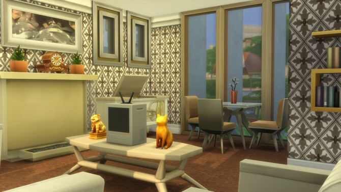 Sims 4 Edsel Villa Mid Century Modern Home by DominoPunkyHeart