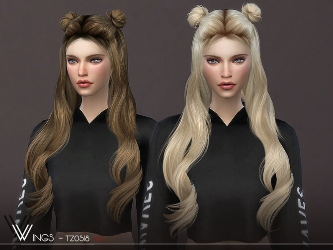Sims 4 WINGS TZ0518 Hair by wingssims at TSR