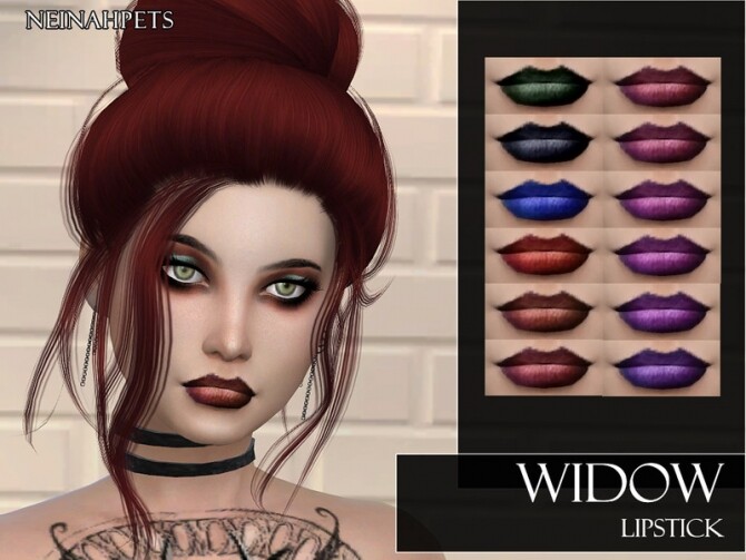 Sims 4 Widow Lipstick by neinahpets at TSR